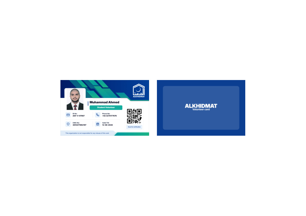 Student Volunteer Card certificate preview